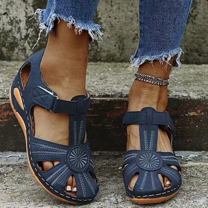 Sandalia romana cómoda, con suela gruesa y punta cerrada 🔥 – ligera, transpirable, sin dolor durante todo el día.