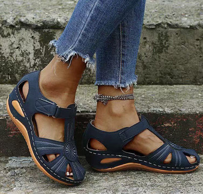 Sandalia romana cómoda, con suela gruesa y punta cerrada 🔥 – ligera, transpirable, sin dolor durante todo el día.