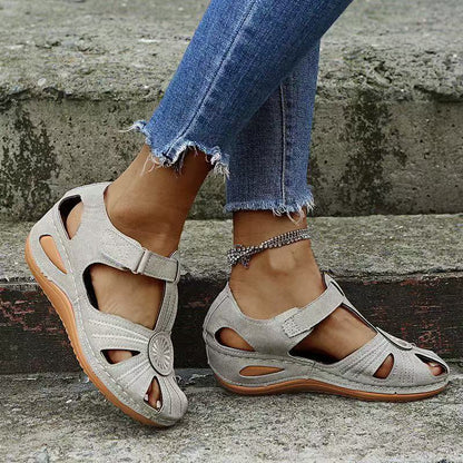 Sandalia romana cómoda, con suela gruesa y punta cerrada 🔥 – ligera, transpirable, sin dolor durante todo el día.