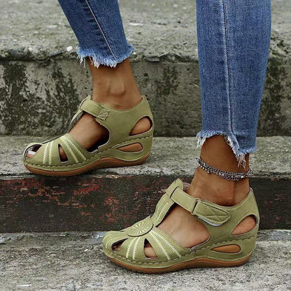 Sandalia romana cómoda, con suela gruesa y punta cerrada 🔥 – ligera, transpirable, sin dolor durante todo el día.