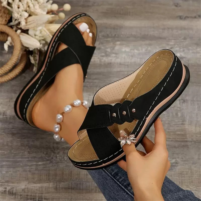 Sandalias ortopédicas cómodas para usar todo el día, alivian los dolores de espalda y pies. 🔥 Segundo par a mitad de precio.
