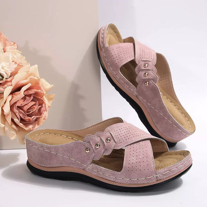 Sandalias ortopédicas cómodas para usar todo el día, alivian los dolores de espalda y pies. 🔥 Segundo par a mitad de precio.