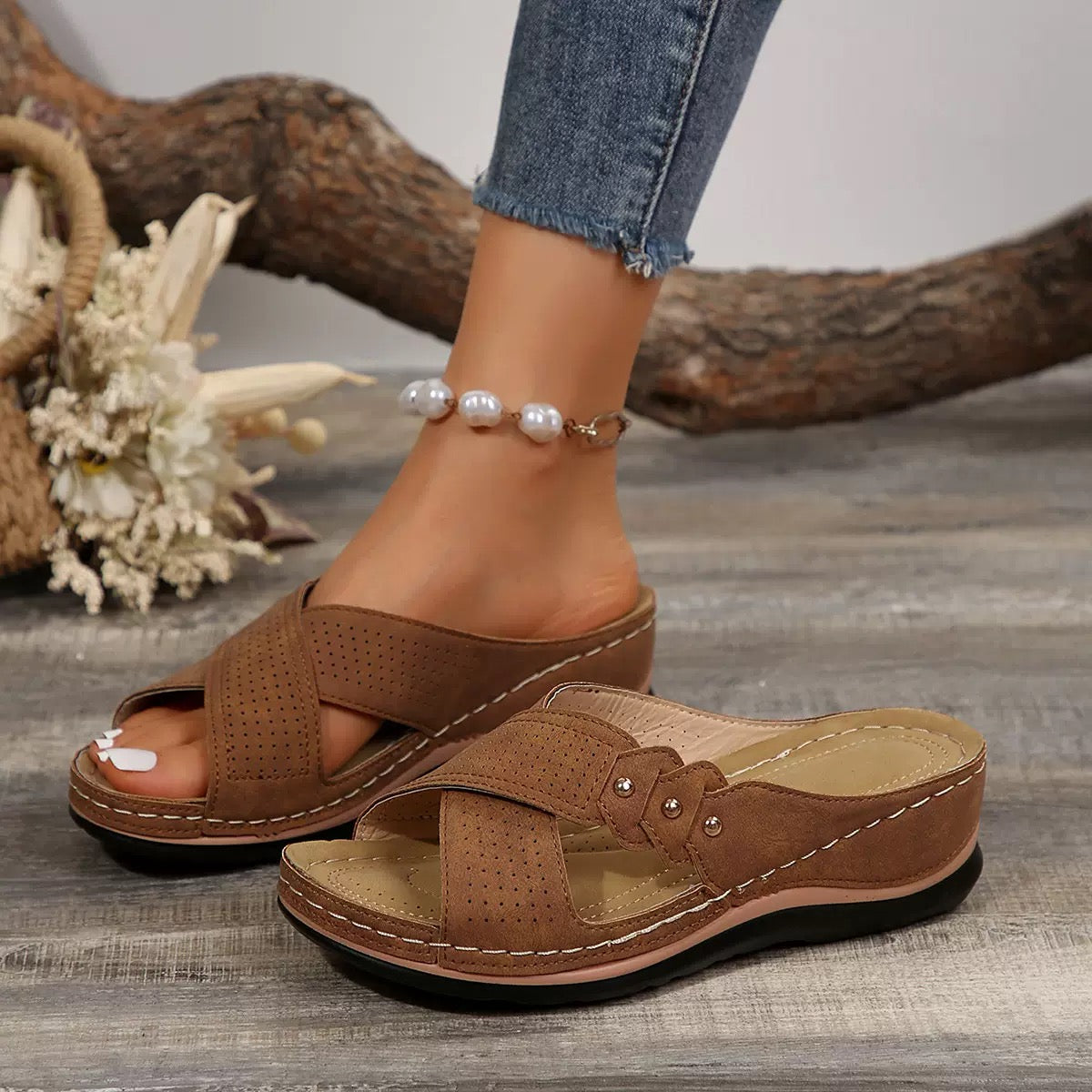 Sandalias ortopédicas cómodas para usar todo el día, alivian los dolores de espalda y pies. 🔥 Segundo par a mitad de precio.