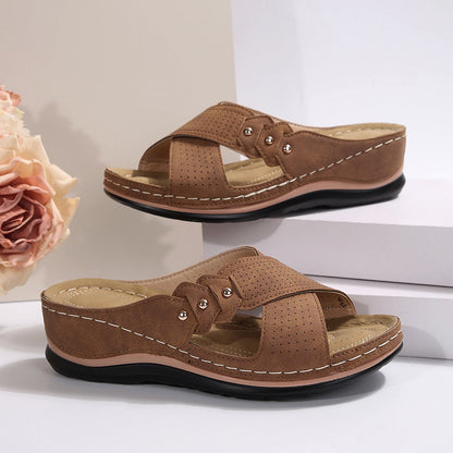 Sandalias ortopédicas cómodas para usar todo el día, alivian los dolores de espalda y pies. 🔥 Segundo par a mitad de precio.
