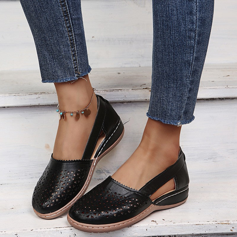Sandalias ortopédicas para mujer con cuña – diseño perforado y transpirable, comodidad sin dolor durante todo el día ✨