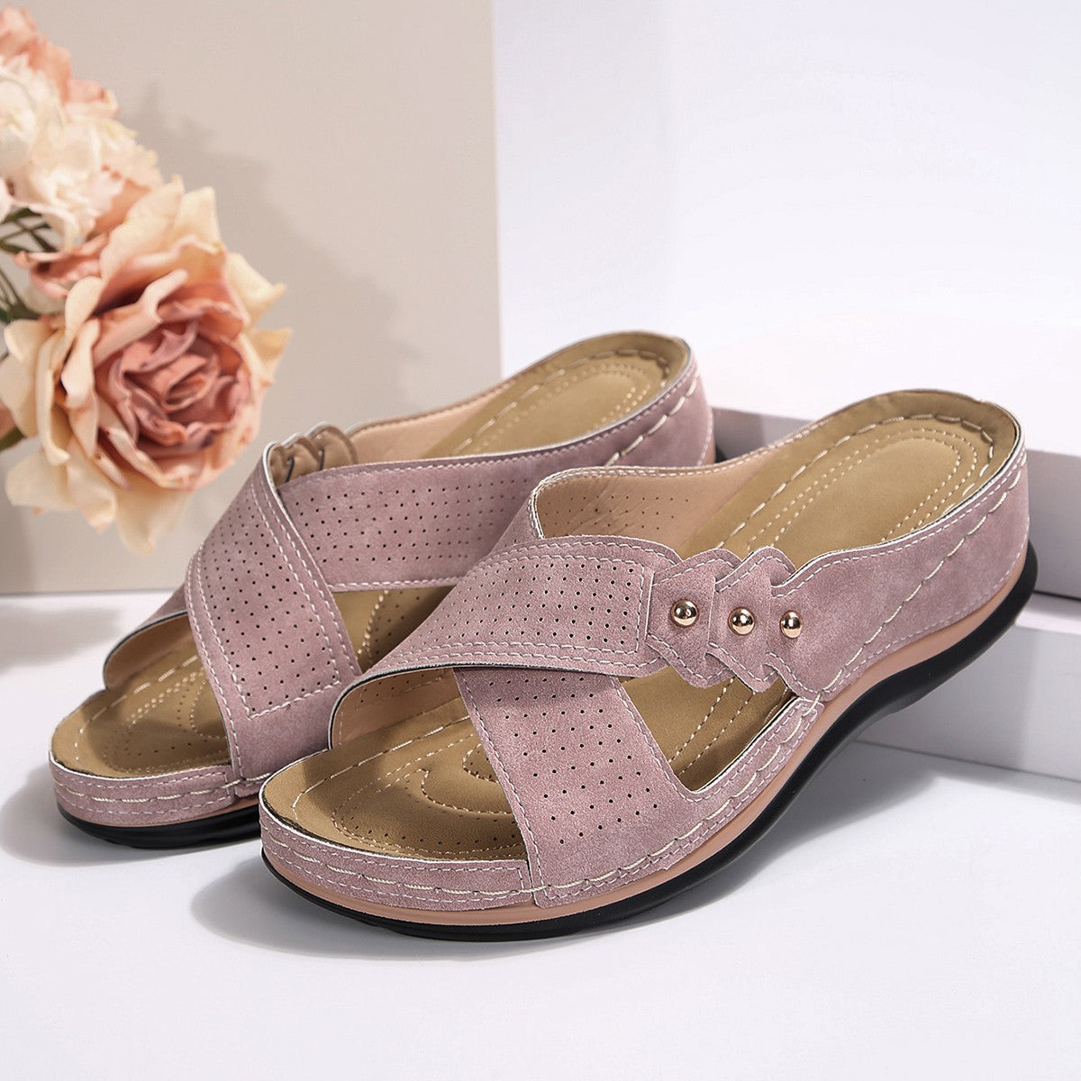 Sandalias ortopédicas cómodas para usar todo el día, alivian los dolores de espalda y pies. 🔥 Segundo par a mitad de precio.