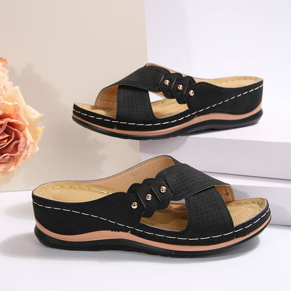 Sandalias ortopédicas cómodas para usar todo el día, alivian los dolores de espalda y pies. 🔥 Segundo par a mitad de precio.