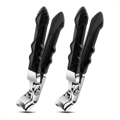 Cortauñas Ergonómico de Acero Inoxidable para Ancianos – Mango Largo Antideslizante para Uñas Gruesas (Manos y Pies)