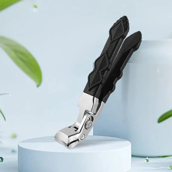 Cortauñas Ergonómico de Acero Inoxidable para Ancianos – Mango Largo Antideslizante para Uñas Gruesas (Manos y Pies)