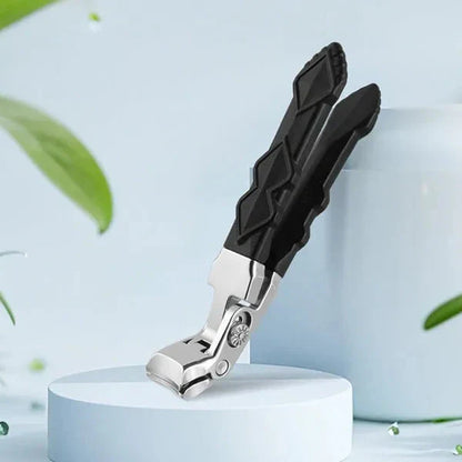 Cortauñas Ergonómico de Acero Inoxidable para Ancianos – Mango Largo Antideslizante para Uñas Gruesas (Manos y Pies)