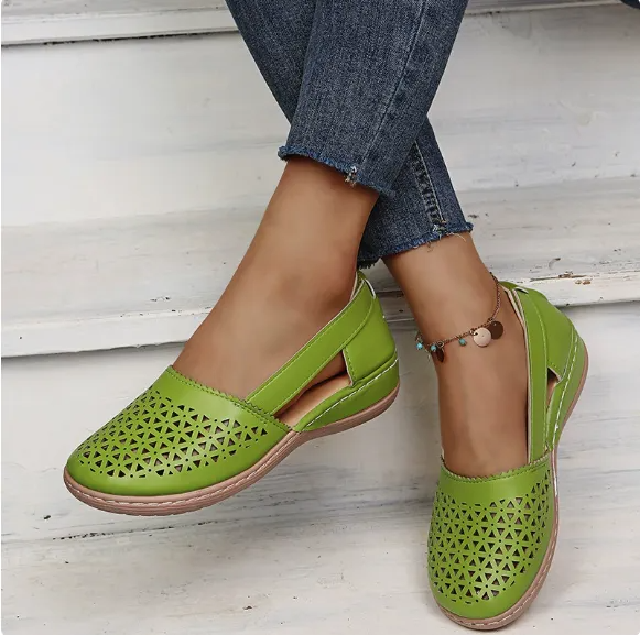 Sandalias ortopédicas para mujer con cuña – diseño perforado y transpirable, comodidad sin dolor durante todo el día ✨