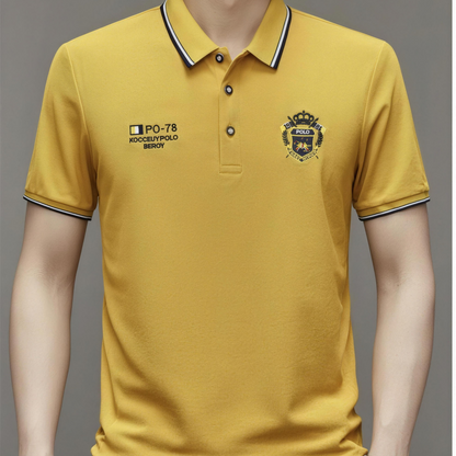 Polo de hombre cómoda – transpirable, no hace sudar, no aprieta, confort durante todo el día para personas mayores