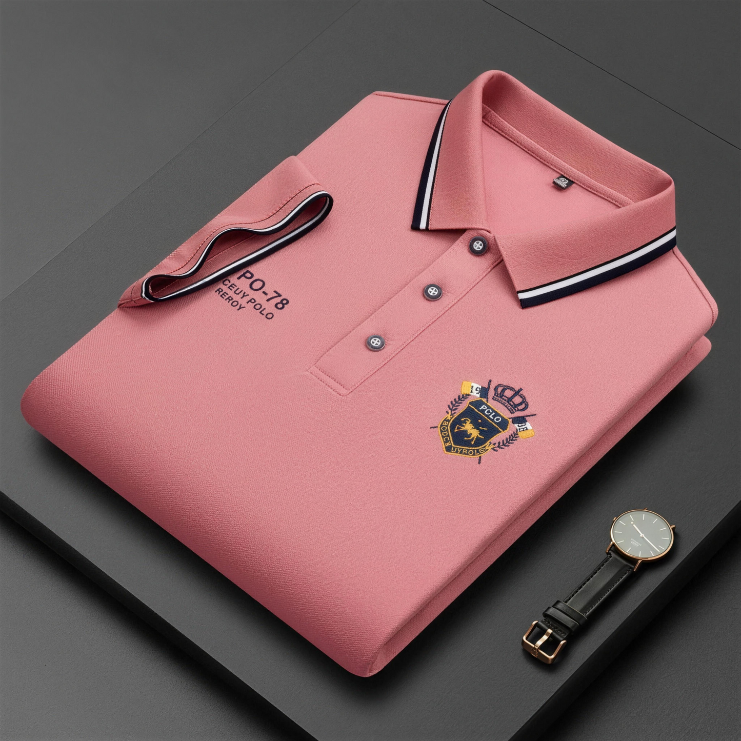 Polo de hombre cómoda – transpirable, no hace sudar, no aprieta, confort durante todo el día para personas mayores