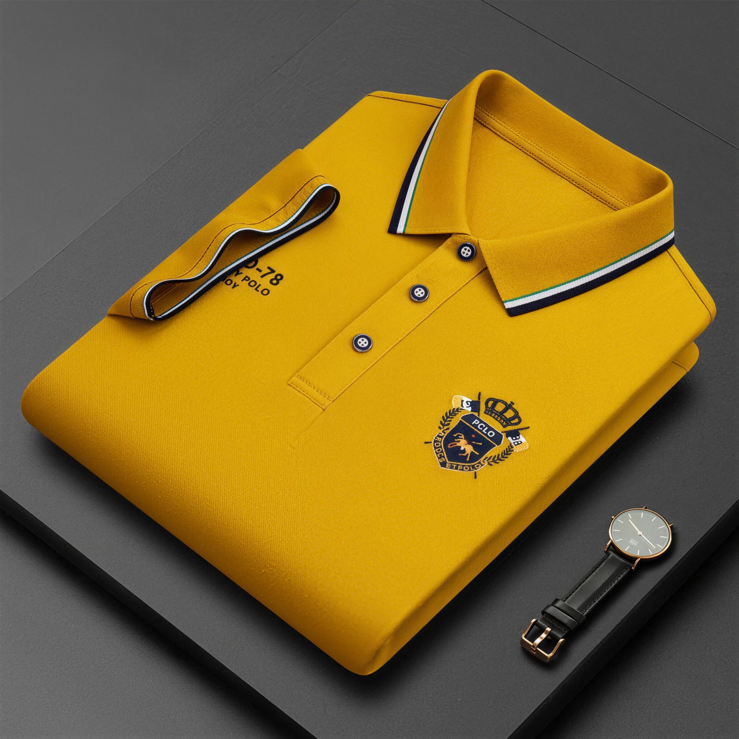 Polo de hombre cómoda – transpirable, no hace sudar, no aprieta, confort durante todo el día para personas mayores