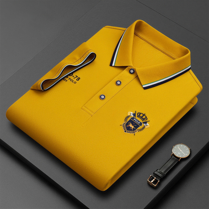 Polo de hombre cómoda – transpirable, no hace sudar, no aprieta, confort durante todo el día para personas mayores