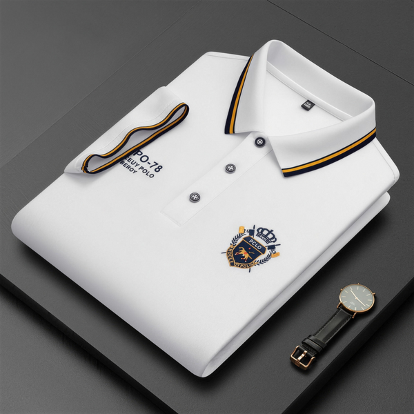 Polo de hombre cómoda – transpirable, no hace sudar, no aprieta, confort durante todo el día para personas mayores