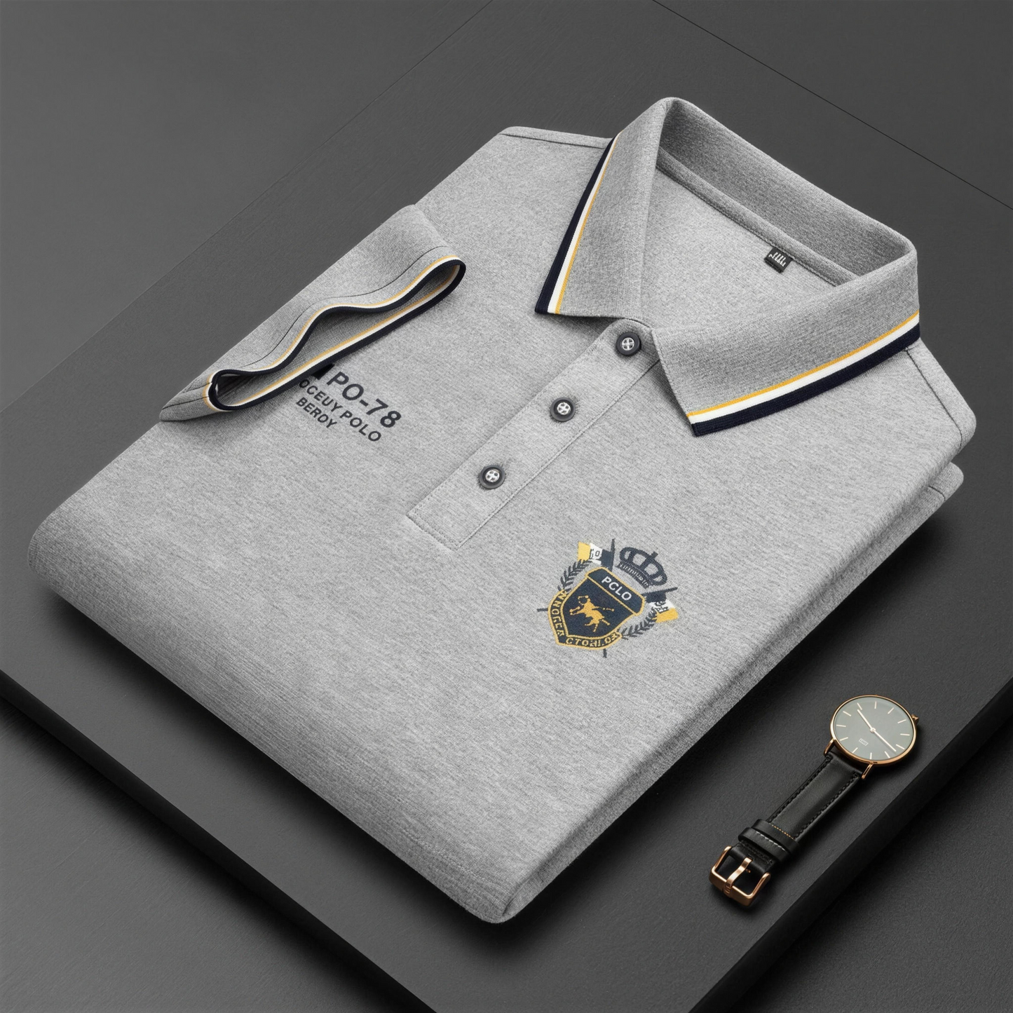 Polo de hombre cómoda – transpirable, no hace sudar, no aprieta, confort durante todo el día para personas mayores