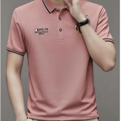 Polo de hombre cómoda – transpirable, no hace sudar, no aprieta, confort durante todo el día para personas mayores