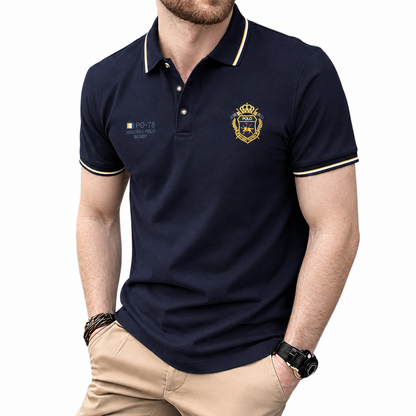 Polo de hombre cómoda – transpirable, no hace sudar, no aprieta, confort durante todo el día para personas mayores